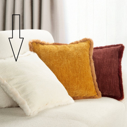 Žinilková obliečka na vankúš BLANCA 45x45 cm - krémová